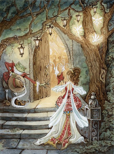 Er was eens... Fairy Ball, Fairytale Fantasies, Fairytale Illustration, Fairies Elves, Vintage Fairies, Fairytale Art, Fantasy Fairy, Fairy Art, Fairy Land