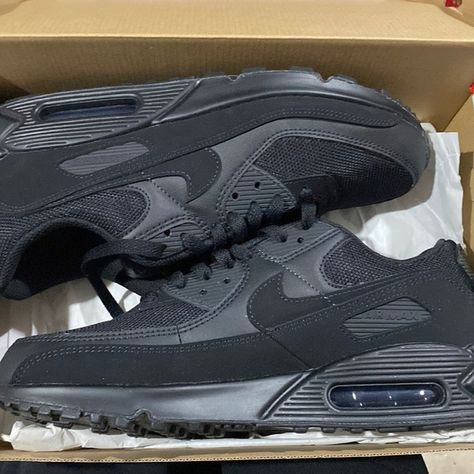 Mens nike Air Max (black) Airmax 90 Outfit, Airmax 90s, Air Max Black, Nike Air Max 90 Black, Nike Air Max Black, Black Sweater Outfit, Nike Air Max 90 Mens, Air Max 90 Black, Black Outfit Men