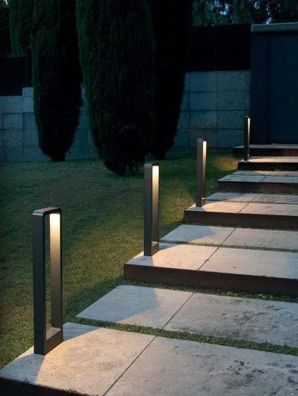 If You Want To Have The Best Outdoor, Change Your Lighting Designs Now! | www.lightingstores.eu | Visit our blog for more inspirations about: Lighting stores, outdoor Lighting ideas, outdoor Lighting, garden decor, outdoor decor, outdoor decoration ideas, balcony decor, porch ideas, mid-century sconces, neon lamps, marquee lamps, contemporary lighting, stylish lighting ideas, stylish lighting, stylish lighting ceiling, lighting ideas living room, lighting design Sidewalk Lighting, Garden Lighting Design, Outdoor Path, Outdoor Path Lighting, Lawn Lights, Bollard Lighting, Path Lights, Design Exterior, Solar Lights Garden