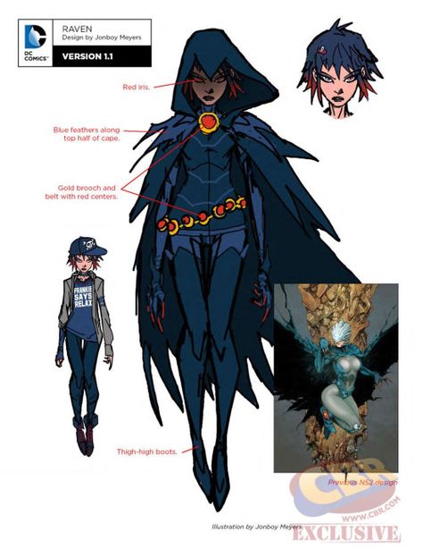 DC Rebirth: Raven Concept Art - Jonboy Meyers Raven Rebirth, Jonboy Meyers, Titans Rebirth, Amazon Warriors, Titans Raven, Book Reference, Superhero Suits, Dc Rebirth, Wally West