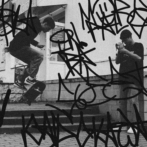 Graphic Photography, Skate Aesthetic, Aesthetic Core, Graffiti Tagging, Instagram Wallpaper, Skateboarder, Wallpaper Aesthetic, Graffiti, Photography