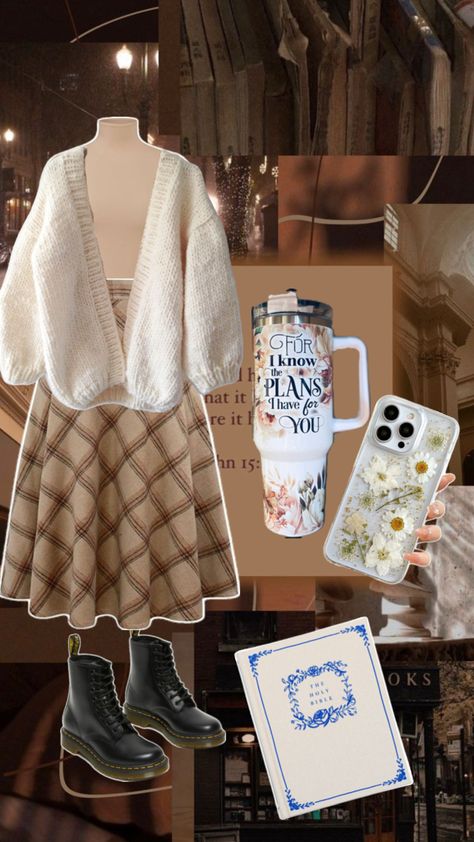 Autumn Aesthetic Christian, Christian Girl Fall Aesthetic, Fall Christian Wallpaper Collage, Aesthetic Christian Collage, Christian Girl Autumn Aesthetic, Christian Girl Aesthetic Outfit, Christian Girl Autumn, Christian Girl Aesthetic, Girl Aesthetic Outfits