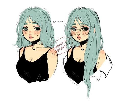 Minuewe Art, Digital Art Oc, Shoujo Manga, Art Style Inspiration, Art Tutorial, Character Designs, Kawaii Art, Art Styles, Cartoon Art Styles