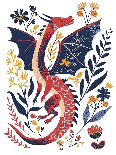 Digital Art Dragon, Dragon Reading, Colorful Dragon, Magic Dragon, Winter Dragon, Flower Dragon, Dragon Illustration Design, Dragon Abstract Art, Dragon On Castle