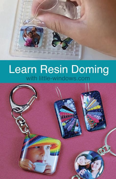 Resin Ideas For Men, Resin Jewelry Making Necklaces, Resin Photo Jewelry Diy, Cheap Handmade Resin Jewelry, Resin Gifts For Men, Resin Tags, Resin Photo Crafts, Uv Resin Jewelry Little Windows Brilliant Resin For Jewelry Making, Jewelry Findings Guide Resin