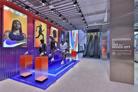 Nike and Jordan Ignite a Love of Sport with Unique Mexico City Retail Destination — NIKE, Inc. Jordan Store, Nike Retail, Mexico City Mexico, Retail Windows, Jordan Outfits, Nike Football, Newest Jordans, Retail Space, Nike Store