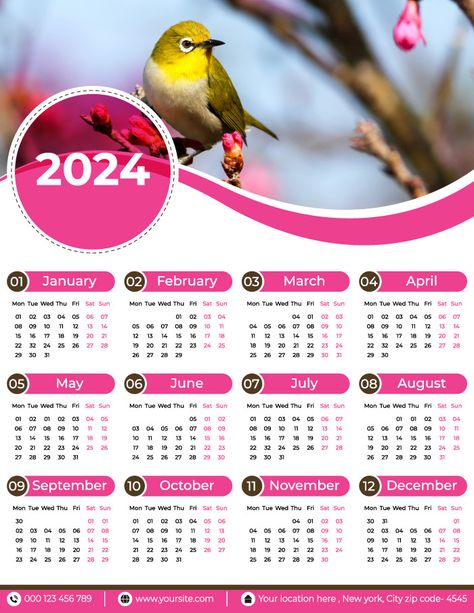 2024 Calendar New Design Elegant Unique Colorful For Vector#pikbest##Templates Calender Designs Unique, Calendar Design 2024, Graphic Design Calendar, English Sign Language, Wall Calendar Design, Design Calendar, Fruit Splash, Calendar Design Template, Happy New Year Gif