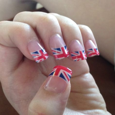 British flag British Flag Nails, Union Jack Nails, One Direction Nails, Monster Nails, Flag Nails, Vintage Nails, Cherry Nails, London Nails, Really Cute Nails