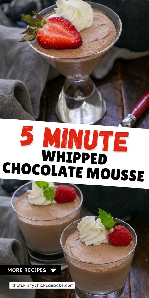 Easy Whipped Desserts, Chocolate Mousse Recipe Easy Pudding, Make Ahead Chocolate Mousse, 4 Ingredient Chocolate Mousse, Quickest Dessert Ever, Easy White Chocolate Mousse, Easy Creamy Dessert Recipes, Cool Whip Chocolate Mousse, Blender Chocolate Mousse