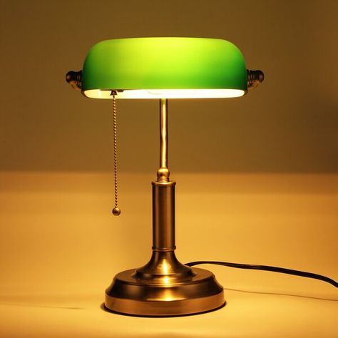 Bankers Desk, Green Library, Library Lamp, Retro Desk Lamp, Bankers Desk Lamp, Table Lamp Office, Brass Desk Lamp, Green Lamp Shade, Bankers Lamp