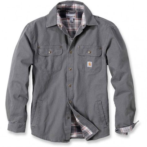 Carhartt Workwear 100590 Weathered Canvas Shirt Jacket - Clothing from M.I. Supplies Limited UK Carhartt Shirt Jacket, Carhartt Shirt, Mens Rugged, Mens Outdoor Clothing, Carhartt Shirts, Spandex Shirts, Designer Suits For Men, Carhartt Workwear, Safety Clothing