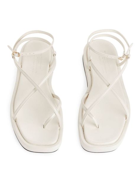 The Best Flat Shoes for Summer According To A Fashion Expert | Who What Wear UK Woven Leather Sandals, Leather Strap Sandals, Leather Boots Heels, White Flat, Flatform Sandals, Ballet Pumps, Leather Mary Janes, Leather Wedge Sandals, Trainer Boots