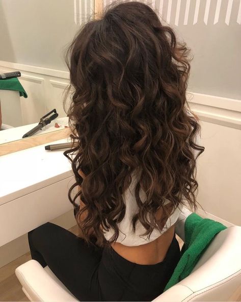 Trendy Hairstyle, Long Curly Hair, Long Curly, Wavy Hair, Curly Hair, The Back, Hairstyles, Hair