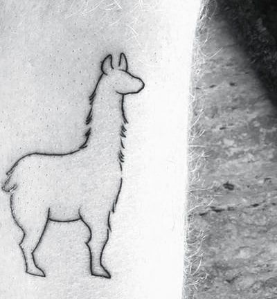 Alpaca Tattoo, Llama Tattoo, Peru Tattoo, Artsy Tattoos, Tattoo Aesthetic, Llama Alpaca, Minimalist Tattoos, Aesthetic Minimalist, White Tattoo