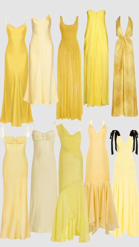 Yellow bridesmaids dresses 🌻🍋🌝 Yellow Bridesmaids Dresses, Fancy Fits, Yellow Bridesmaid Dresses, Yellow Bridesmaids, Sunset Wedding, Dream Wedding Ideas Dresses, Wedding Prep, Yellow Wedding, Wedding Mood