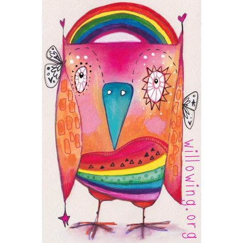 250 Likes, 15 Comments - • Tãm • (@willowing) on Instagram: “RAINBOW Quirky Bird! I can feel a frenzy coming on! Any requests for a "theme bird"? Hit me!!…” Whimsical Art Animals, Folk Art Animals, Tamara Laporte, Modern Folk Art, Modern Folk, Bird Canvas, Art Animals, Clear View, Childrens Art