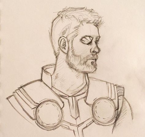 Marvel Characters Sketch, Thor Easy Drawing, Thor Sketch Easy, Thor Drawing Sketches, Marvel Art Drawings Easy, Avengers Drawings Easy, Marvel Drawings Easy, Marvel Characters Drawings, Thor Sketch