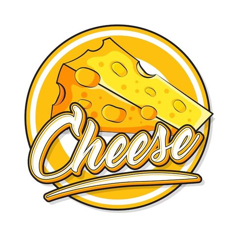 Grocery Store Logo, Cheese Logo, Cheese Cartoon, Cartoon Food, Cheese Food, Store Logo, Food Branding, Food Logo, Logo Food