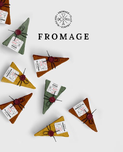 Cheese Packaging Design Ideas, Cheese Shop Design, Triangle Packaging, Cheese Branding, Cheese Packaging Design, Cracker Packaging, Cheese Triangles, Cheese Boxes, Cheese Design