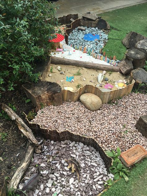 Fairy garden outdoors small world role play Outdoor Small World Play, Outdoor Small World, Eyfs Classroom, Farm Ideas, Garden Area, Outdoor Classroom, Small World Play, Expressive Art, Outdoor Ideas