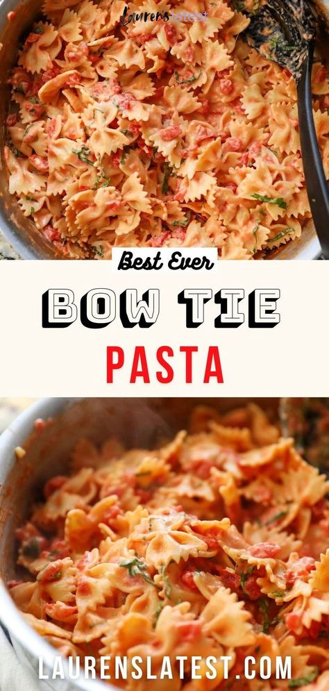 Bow Tie Pasta Recipes, Bow Tie Pasta Recipe, Tomato Parmesan, Bow Tie Pasta, Easy Pasta Dinner, Fast Dinner Recipes, Cucumber Tomato Salad, Healthy Chicken Breast, Canning Diced Tomatoes