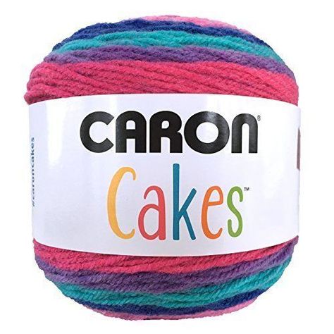 Caron Cake Self Striping Yarn 1 Ball Mixed Berry 7.1 ounces Caron Cake Crochet Patterns, Caron Cakes Patterns, Caron Cakes Crochet, Self Striping Yarn, Berries And Cream, Caron Cakes, Super Scarf, Cotton Cake, Wool Knitting