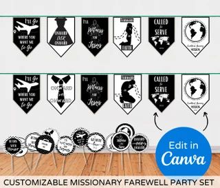 ScriptureStoryLady - Etsy Link Banner, Mission Farewell, Farewell Celebration, Sister Circle, Mission Call, Circle Designs, Lds Missionary, Farewell Party, Learning To Pray