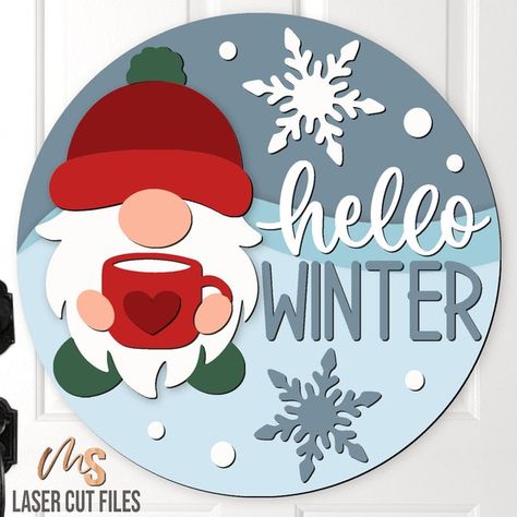 MuseStudiosDesign - Etsy Canada Snow Place Like Home, Let It Snow Svg, Snowman Door Hanger, Laser Signs, Svg Snowman, Snow Place, Wood Art Projects, Winter Wood, Hello Winter