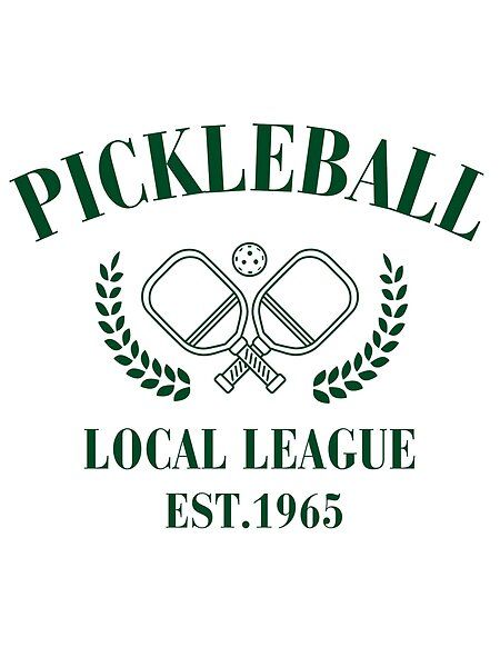 Pickle Ball Local League Est. 1965 by SarBech | Redbubble Pickle Ball Graphics, Pickle Ball Paddle Design, Pickle Ball Shirt, Pickleball Logo Design, Pickle Logo, Vintage Pickleball, Tennis Club Logo, Pickle Party, Homemade Xmas Gifts