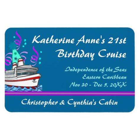 Birthday Cruise Custom Stateroom Door Marker Magnet Cruise Ship Party, Independence Of The Seas, Cruise Kids, Birthday Cruise, Budget Holidays, Celebrity Cruises, Princess Cruises, Cruise Port, Personalized Note Cards