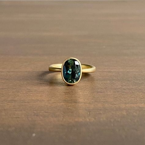 Australian Sapphire Ring, Teal Sapphire Ring, Boho Engagement Ring, Australian Sapphire, Oval Sapphire Ring, Ring Inspo, Deco Earrings, Newport Rhode Island, Gold Rings Fashion