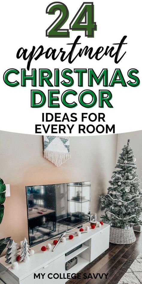 Just because you have a small space doesn't mean you can't get festive! Here are 24 ideas for small apartment Christmas decor. Small Apartment Christmas Decor Ideas, Small Apartment Christmas Decor, Small Apartment Christmas, Small Christmas Decor, Apartment Christmas Decor Ideas, Apartment Christmas Decor, Are Ideas, Christmas Decorations Apartment, Apartment Christmas