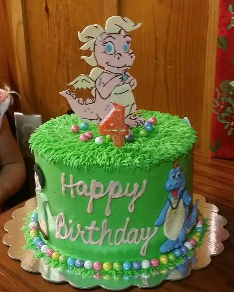 Dragon Tales cake #dragontales #kidscakes Dragon Tails Birthday Party, Dragon Tales Birthday Party, Dragon First Birthday Party, Dragon Tales Birthday Cake, Baby Shower Dragon Theme, Girl Dragon Birthday Party, Dragon Bday Cake, Dragon Birthday Cakes, Dragon Tales