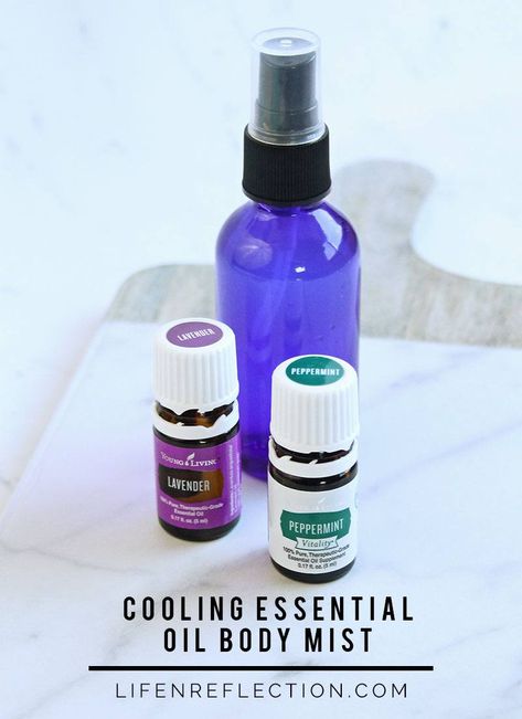 Body Spray Recipe, Diy Body Lotion, Essential Oil Spray Recipes, Cooling Spray, Essential Oil Mist, Yl Oils, Essential Oil Spray, Homemade Bath, Diy Sprays