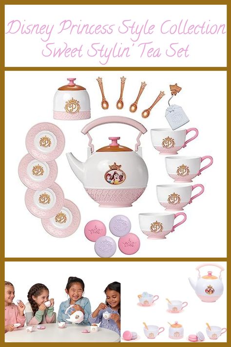 Children's Tea set for 4, for girls who love Disney Princess Disney Princess Tea Set, Disney Princess Style, Elegant Tea Party, Popular Toys For Boys, Popular Toys, Love Disney, Princess Style, Gift For Girls, Tea Pot