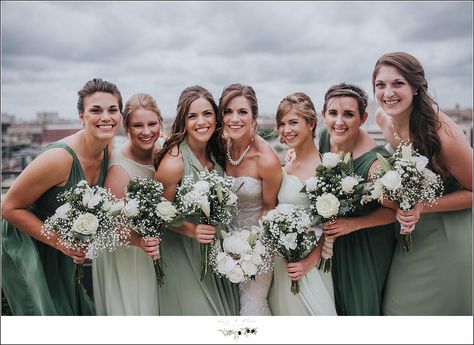 Bridesmaid Dress Shades, Olive Photography, Bridesmaid Colors, Sage Wedding, Sage Green Wedding, Different Shades Of Green, Green Bridesmaid, Green Bridesmaid Dresses, Wedding Bridal Party