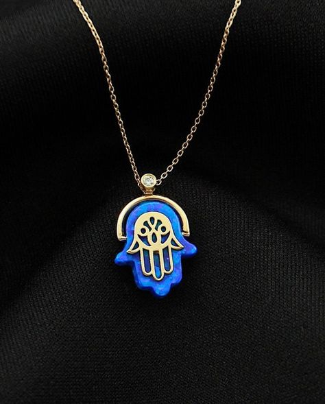 Opal Hamsa Necklace, God Necklace, Hamsa Necklace Gold, Fatima Hand, Hand Of God, Gold Hamsa, Hamsa Necklace, Romantic Gestures, Hand Of Fatima