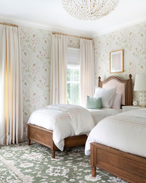 Bria Hammel Interiors, Bria Hammel, Room Styling, Twin Beds, Dekorasi Kamar Tidur, Girl’s Room, Production Design, Big Girl Rooms, Upholstered Bed