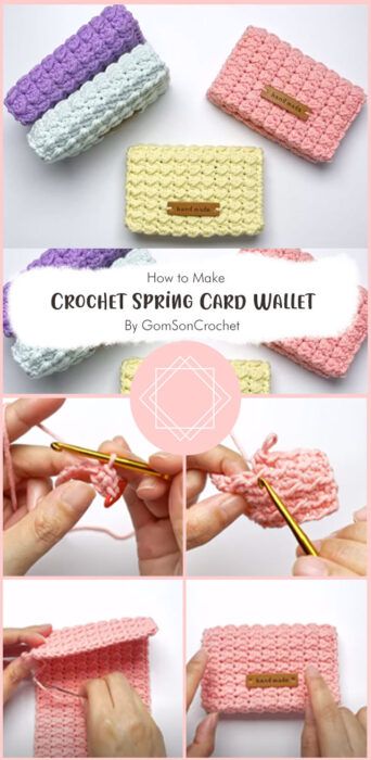 7 Best Wallet Free Crochet Pattern Ideas - Carolinamontoni.com Wallet Pattern Free, Crochet Zig Zag, Crochet Quotes, Coin Purse Pattern, Crochet Wallet, Crochet Coin Purse, Easy Designs, Patterns Simple, Crochet Mobile