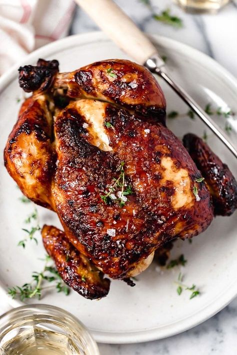 Chicken Skinnytaste, Whole Chicken Marinade, Recipes For Air Fryer, Whole Roast Chicken Recipe, Can Chicken Recipes, Can Chicken, Chicken Marinade Recipes, Beer Can Chicken, Paula Deen Recipes