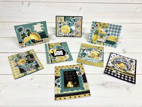 Kristine has crafted personalized card with the Simple Stories Lemon Twist Card Kit, you can find this kit on FotoBella.com Lemon Twist, Simple Stories, Team Member, Card Kit, Personalized Card, Your Cards, Lemon, To Share, Twist