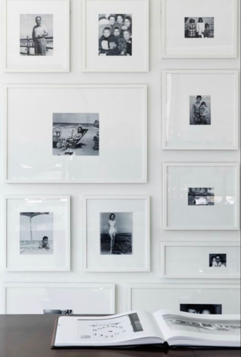 Gallery Wall Design, Diy Gallery Wall, White Frames, Monochrome Prints, Wall Gallery, Cheap Decor, Cheap Home Decor, Home Fashion, Cool Walls