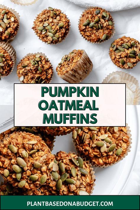 These Pumpkin Oatmeal Muffins are super delicious and perfect for fall! They only take 15 minutes of prep and are really simple to make! Whip up a batch of these Pumpkin Oatmeal Muffins for breakfast this week! Winter Oatmeal, Pumpkin Oat Muffins, Pumpkin Oatmeal Muffins, Muffins For Breakfast, Oatmeal Flour, Pumpkin Oats, Breastfeeding Foods, Pumpkin Oatmeal, Oatmeal Muffins