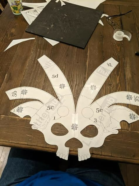 Cardboard Skull Template, Paper Mask Template, Skull Template, Foam Cosplay, Cardboard Costume, Diy Leather Projects, Halloween Spooktacular, Mask Template, Paper Mask