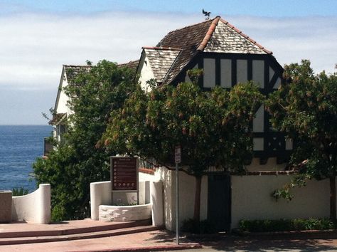 Betty Davis Tudor Home,  Laguna Beach California Home In Woods, English Tudor Home, California English, English Tudor Homes, Angeles Aesthetic, American Mansions, Tudor Home, Los Angeles Aesthetic, Ca History