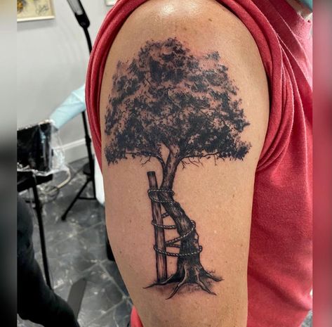 @desireemancia got to do this Tree of Andry a few weeks back 👨‍⚕️ #stygiangallery #atlantatattoo #instatattoo #inkfreakz #tattoosnob #inkedmag #inkedup #tattoolife #d_world_of_ink #atlanta #skinartmag #tattoodo #tattooistartmag #tattooartistmagazine #blxckink #blacktattooart #blackwork #blacktattoos #allblack #btattooing #blkttt #tattrx #linework #sword #roses #dagger #swordtattoo #rosetattoo #orthopedic #surgeon #doctor #brace #treeofandry Orthopedic Tattoo Ideas, Orthopedic Tattoo, Books And Trees Tattoos, Human Tree Tattoo, Osteogenesis Imperfecta Tattoo, Tree Of Knowledge Tattoo, Atlanta Tattoo, B Tattoo, Rose Tattoo