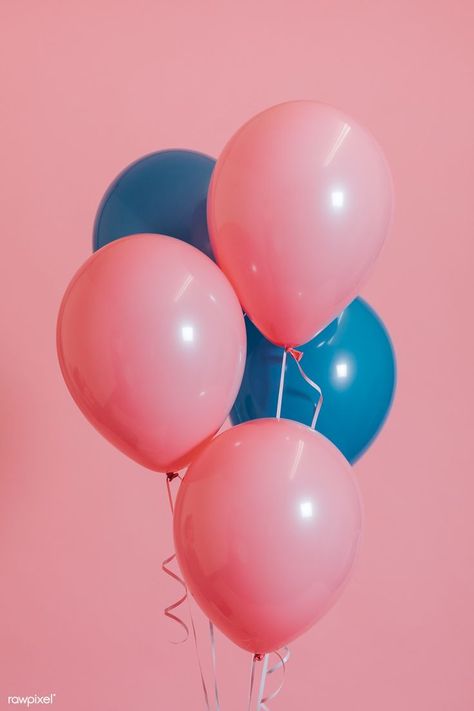 Pink and blue balloons for a birthday party | premium image by rawpixel.com / Felix Looking For Love Quotes, Black And White Balloons, Balloons Blue, Images For Valentines Day, Balloon Mobile, Floating Balloons, Confetti Background, Orange Balloons, Unicorn Balloon