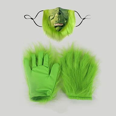 christmas- Online Shopping for christmas- Retail christmas from LightInTheBox - Page 2 Mens Christmas Costumes, Grinch Mask, Grinch Costumes, Gloves Outfit, Female Mask, Christmas Carnival, Costumes For Teens, Masquerade Costumes, Santa Suits