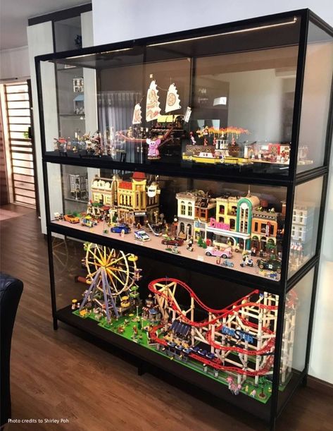 Toy Market, Lego Display Ideas, Modular Display, Lego Display, Display Cases, Display Ideas, Display Case, A Year, Lego