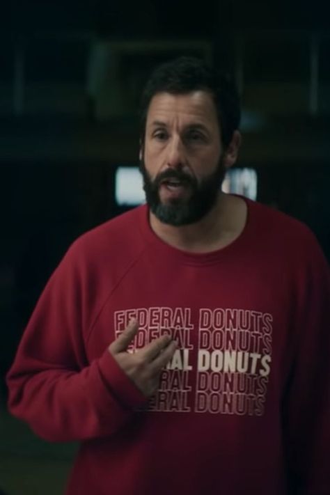 Hustle Movie, Adam Sandler Movies, Adam Sandler, Great Films, Netflix Movie, Movie T Shirts, Great Movies, Long Sleeve Tee, Donuts